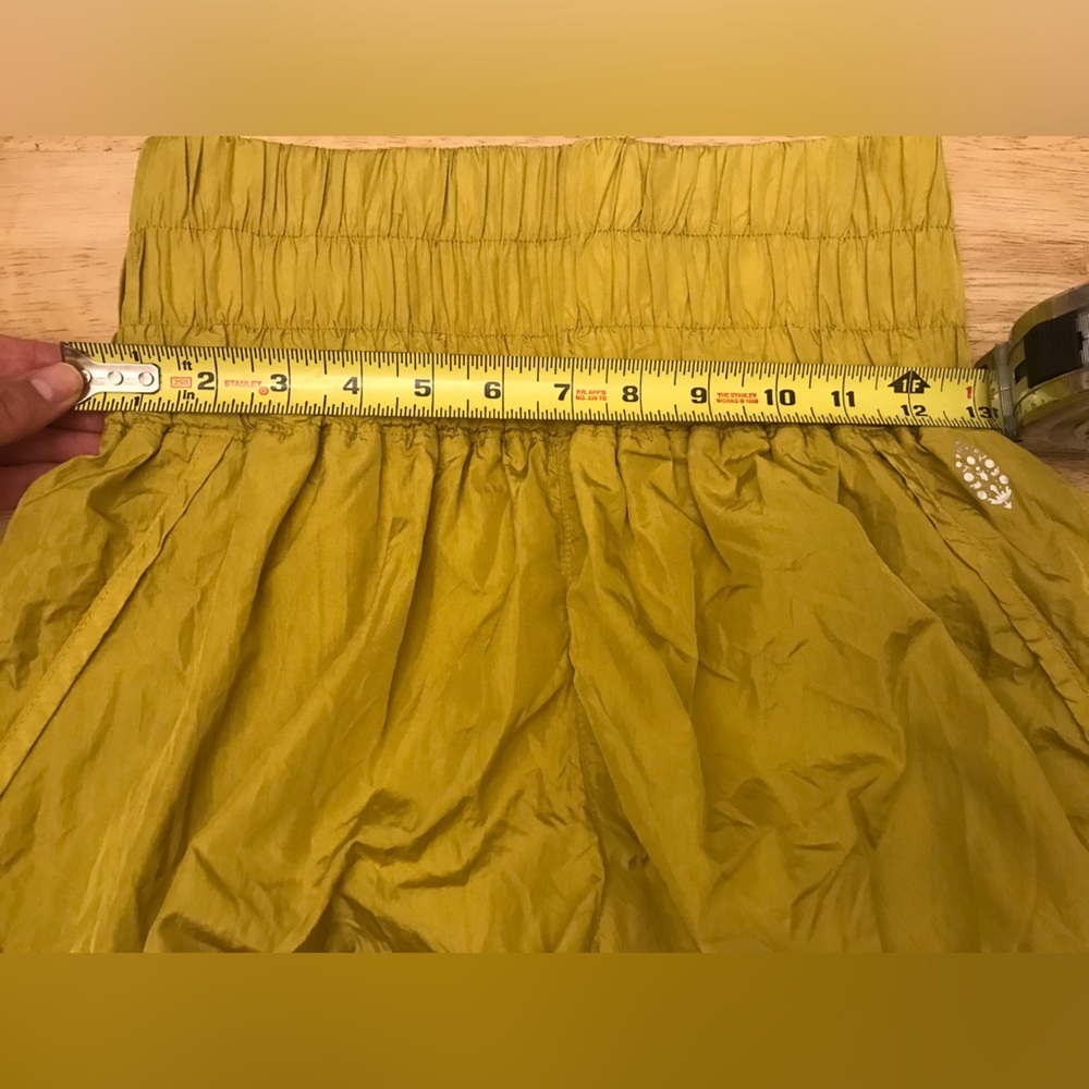 Free People Golden Honey yellow Running Shorts High Waist - Picture 10 of 14